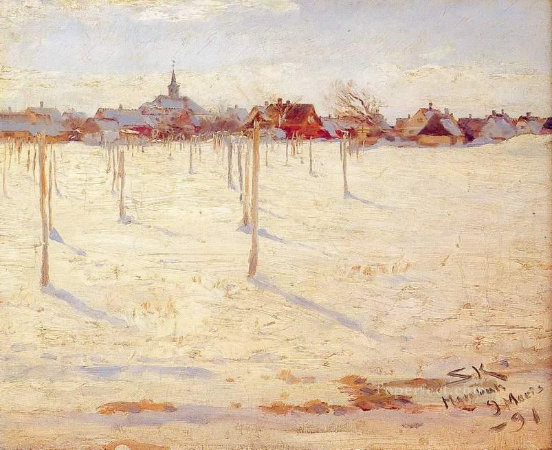 Hornbaek en invierno 1891 ペダー セヴェリン クロイヤー油絵